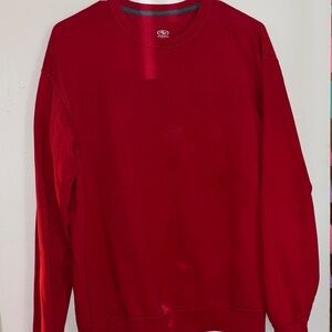Athletic Works Red Sweatshirt Classic Crew Neck